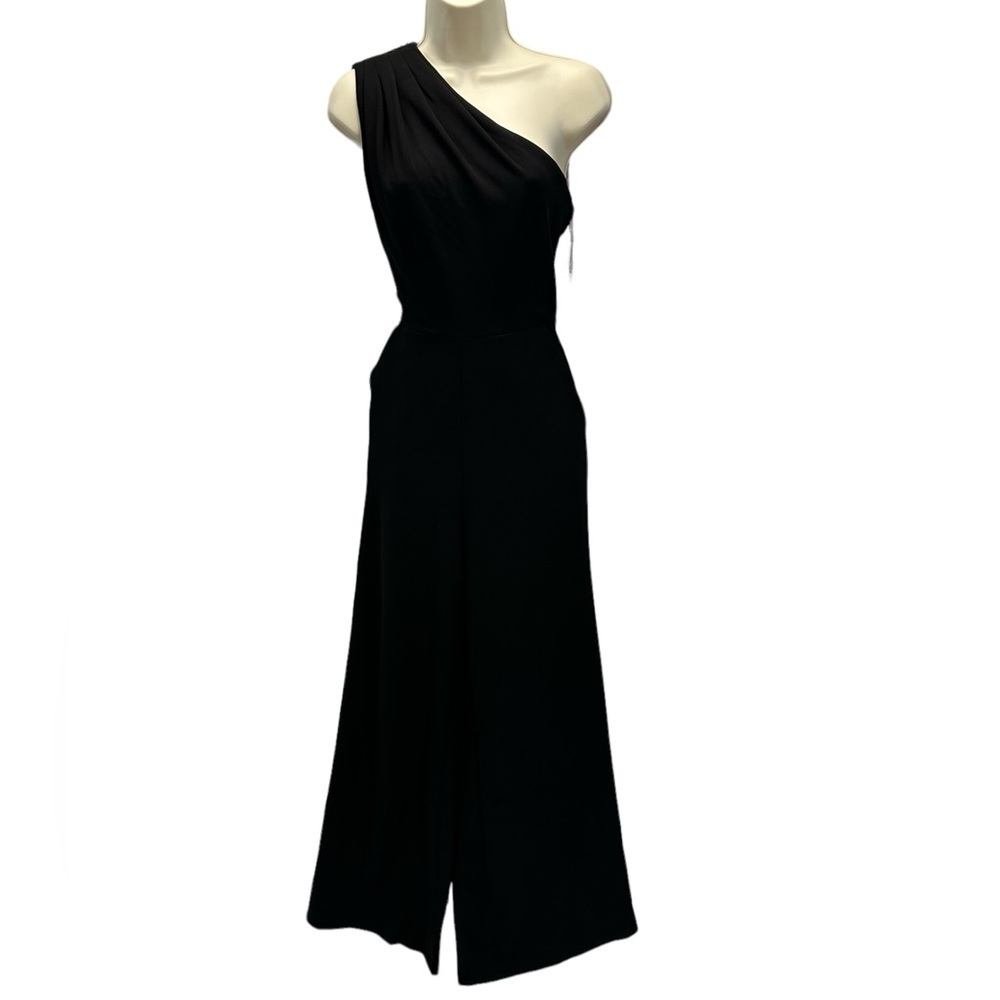 Calvin Klein Sleeveless One Shoulder Jumpsuit - Black - Size 6
